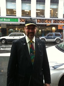 Alan Knowsley in Wellington Snow Storm